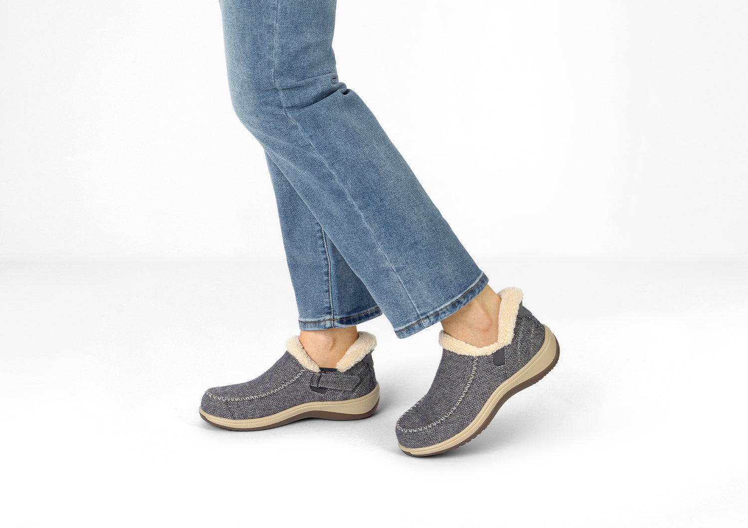 Lorin Hands-Free - Blue Herringbone Wool