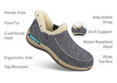 Lorin Hands-Free - Blue Herringbone Wool