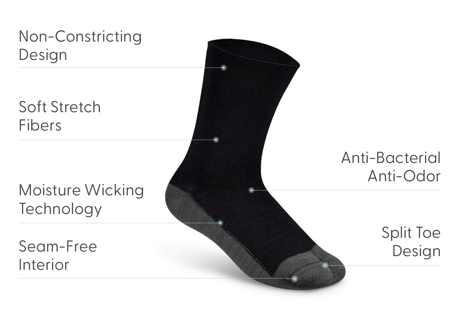 Bunion Relief Socks - Charcoal