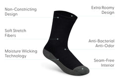Extra Roomy Socks (Thick) - Charcoal