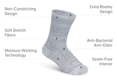 Extra Roomy Socks (Thick) - Gray