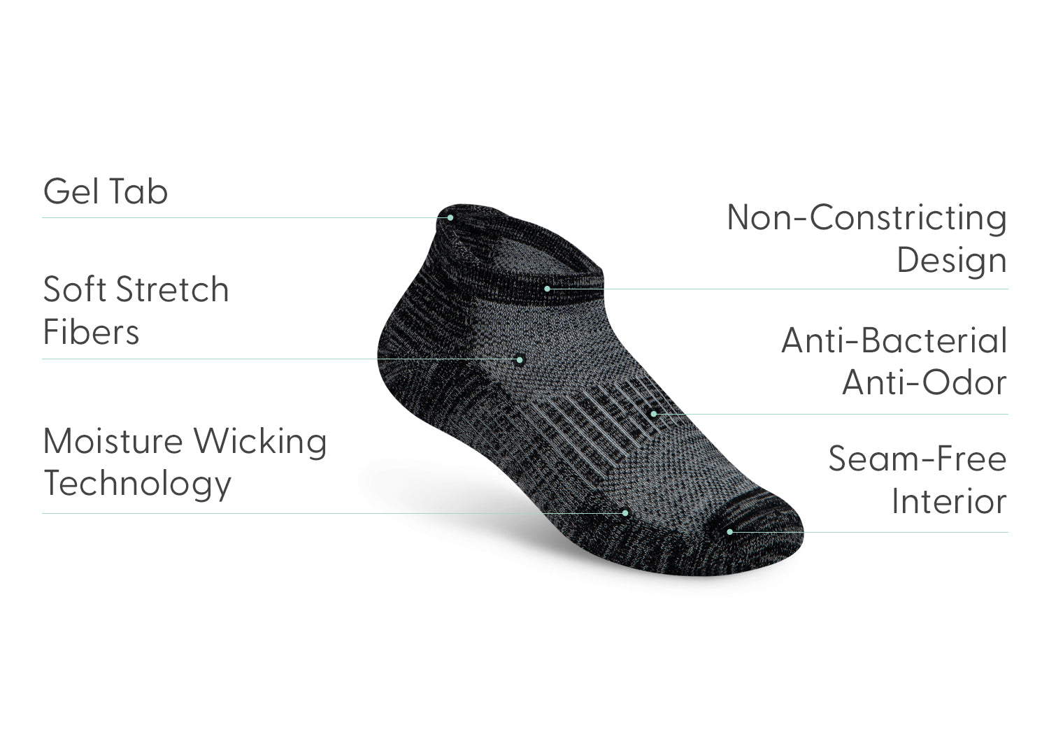 BioSoft Low Cut Sock - Black