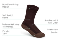 Padded Sole Socks - Dark Brown